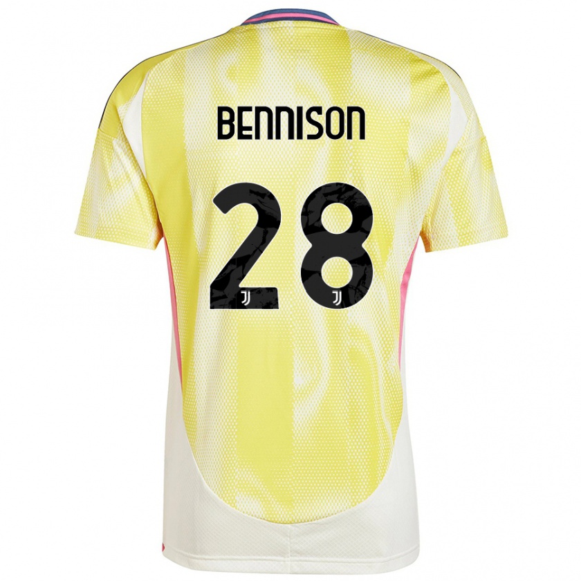 Kandiny Enfant Maillot Hanna Bennison #28 Jaune Solaire Tenues Extérieur 2024/25 T-Shirt