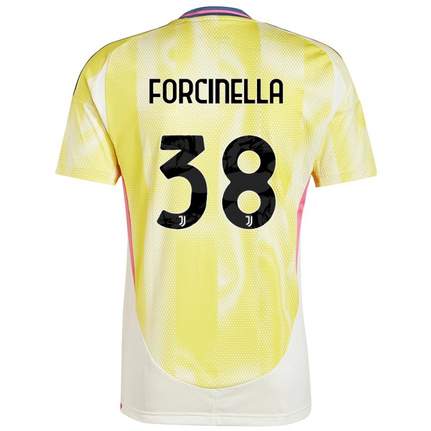 Kandiny Enfant Maillot Camilla Forcinella #38 Jaune Solaire Tenues Extérieur 2024/25 T-Shirt