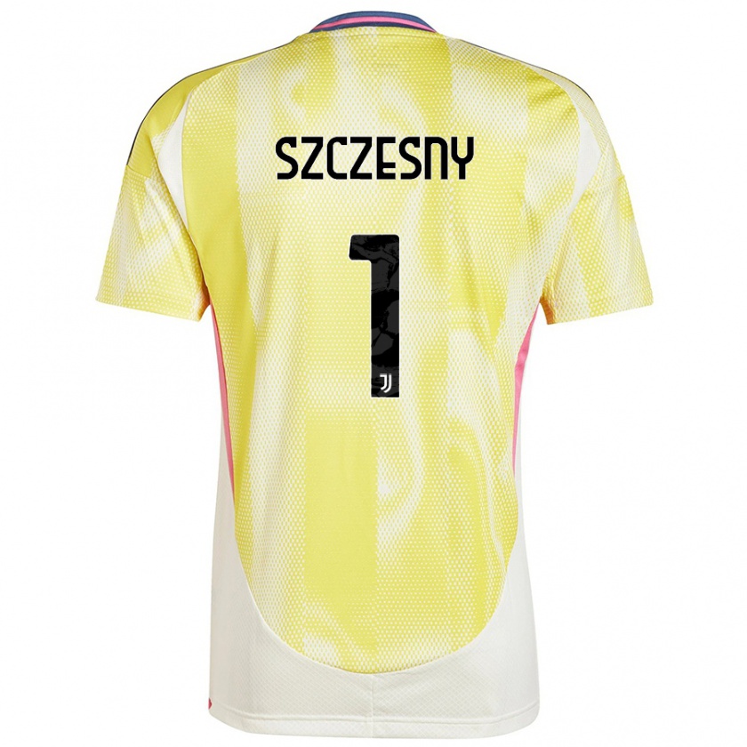 Kandiny Enfant Maillot Wojciech Szczesny #1 Jaune Solaire Tenues Extérieur 2024/25 T-Shirt