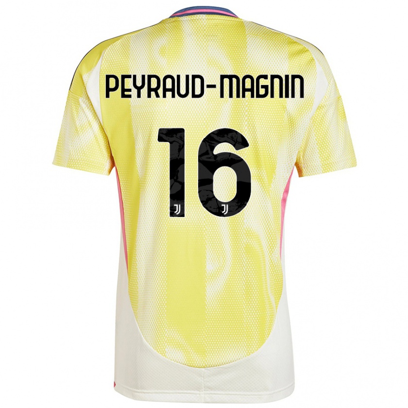 Kandiny Enfant Maillot Pauline Peyraud-Magnin #16 Jaune Solaire Tenues Extérieur 2024/25 T-Shirt