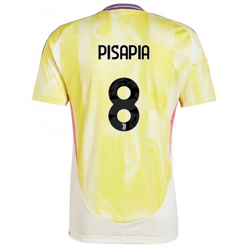 Kandiny Enfant Maillot Luciano Pisapia #8 Jaune Solaire Tenues Extérieur 2024/25 T-Shirt