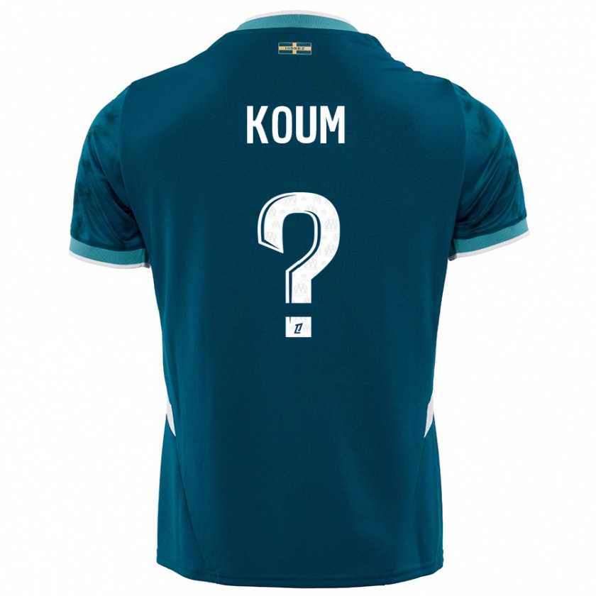 Kandiny Enfant Maillot Alexi Koum #0 Turquoise Bleu Tenues Extérieur 2024/25 T-Shirt