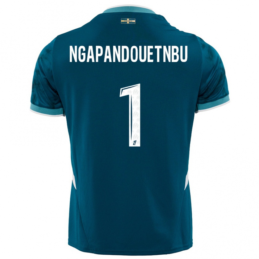 Kandiny Enfant Maillot Simon Ngapandouetnbu #1 Turquoise Bleu Tenues Extérieur 2024/25 T-Shirt