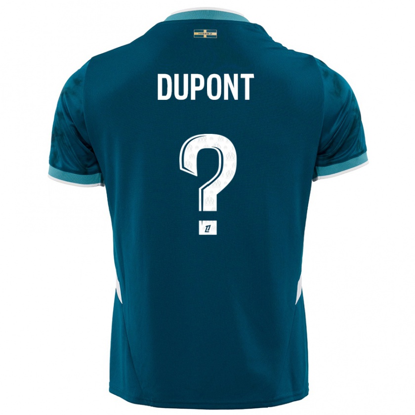 Kandiny Enfant Maillot Hugo Dupont #0 Turquoise Bleu Tenues Extérieur 2024/25 T-Shirt