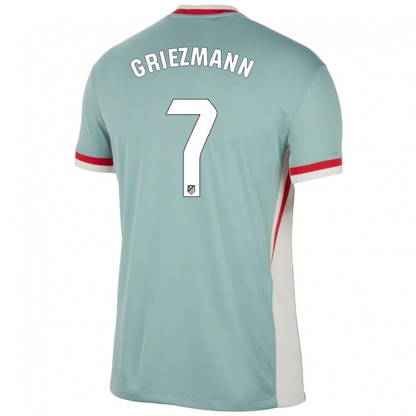 Kandiny Enfant Maillot Antoine Griezmann #7 Beige Clair Bleu Tenues Extérieur 2024/25 T-Shirt