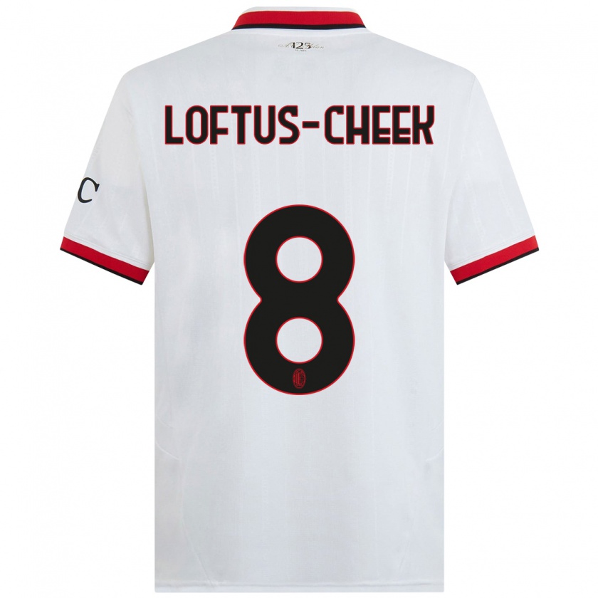 Kandiny Enfant Maillot Ruben Loftus-Cheek #8 Blanc Noir Rouge Tenues Extérieur 2024/25 T-Shirt