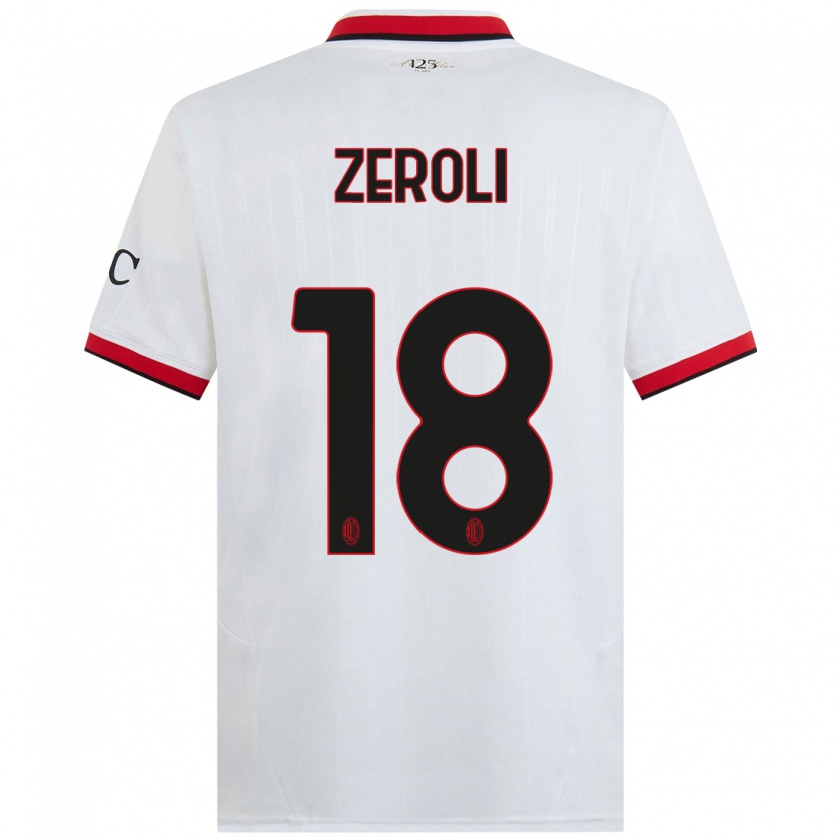 Kandiny Enfant Maillot Kevin Zeroli #18 Blanc Noir Rouge Tenues Extérieur 2024/25 T-Shirt