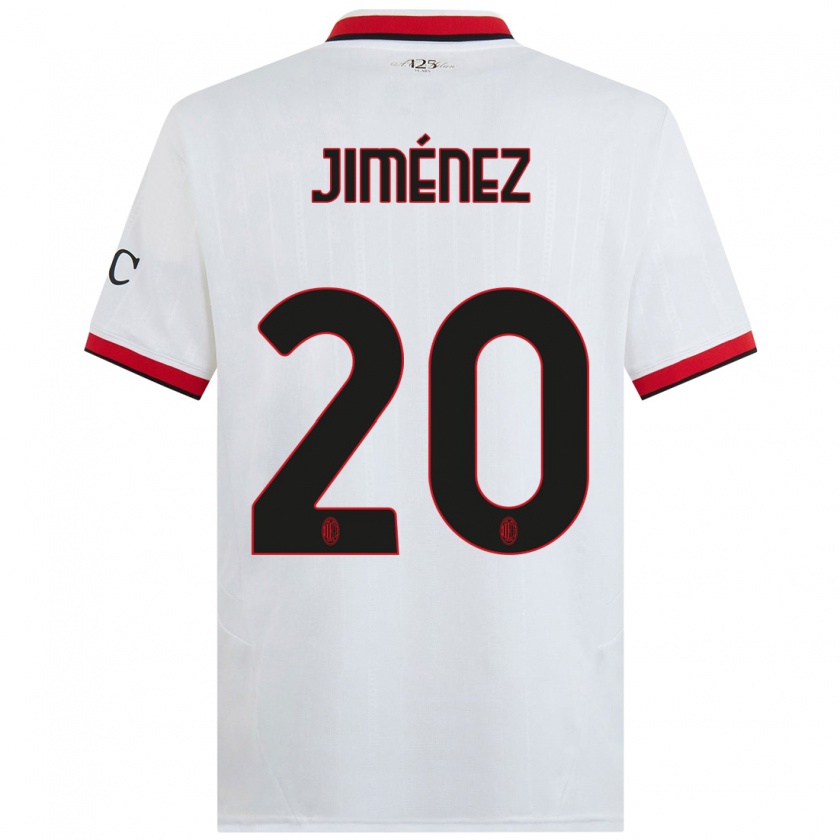 Kandiny Enfant Maillot Álex Jiménez #20 Blanc Noir Rouge Tenues Extérieur 2024/25 T-Shirt