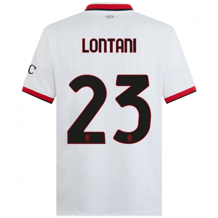 Kandiny Enfant Maillot Simone Lontani #23 Blanc Noir Rouge Tenues Extérieur 2024/25 T-Shirt