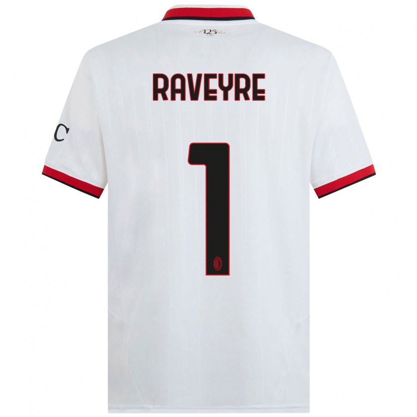 Kandiny Enfant Maillot Noah Raveyre #1 Blanc Noir Rouge Tenues Extérieur 2024/25 T-Shirt