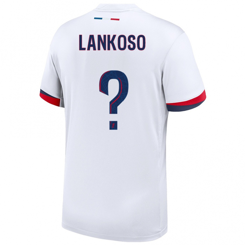 Kandiny Enfant Maillot Lenny Lankoso #0 Blanc Bleu Rouge Tenues Extérieur 2024/25 T-Shirt