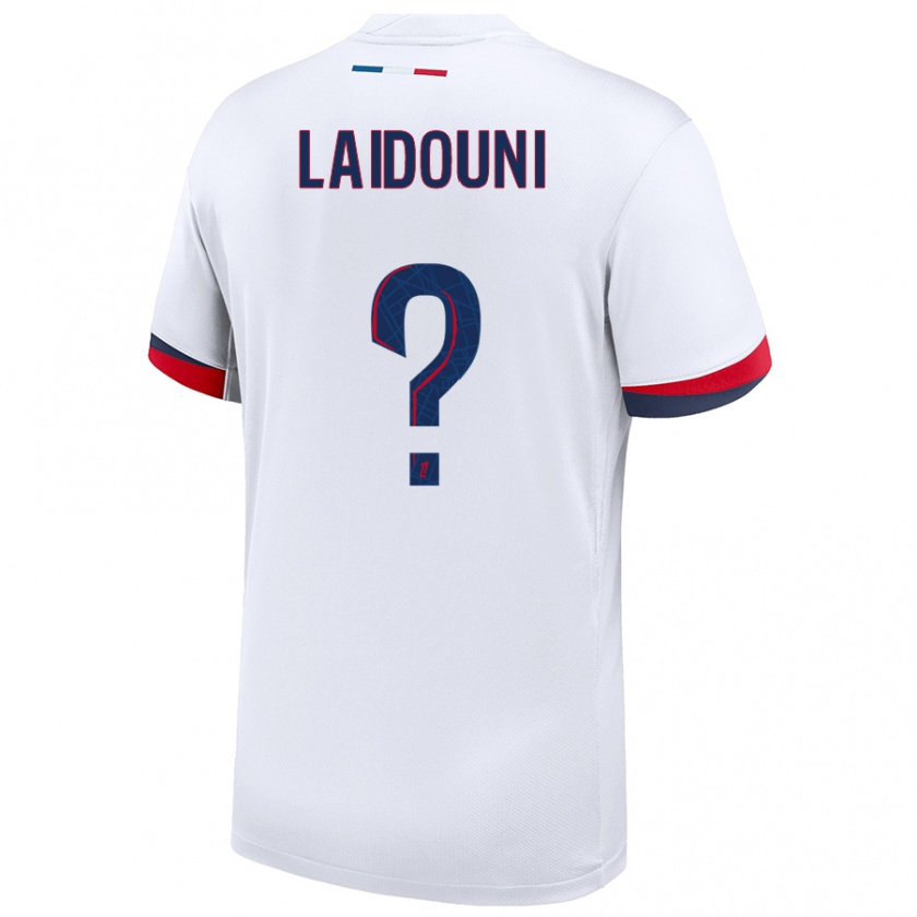 Kandiny Enfant Maillot Adam Laidouni #0 Blanc Bleu Rouge Tenues Extérieur 2024/25 T-Shirt