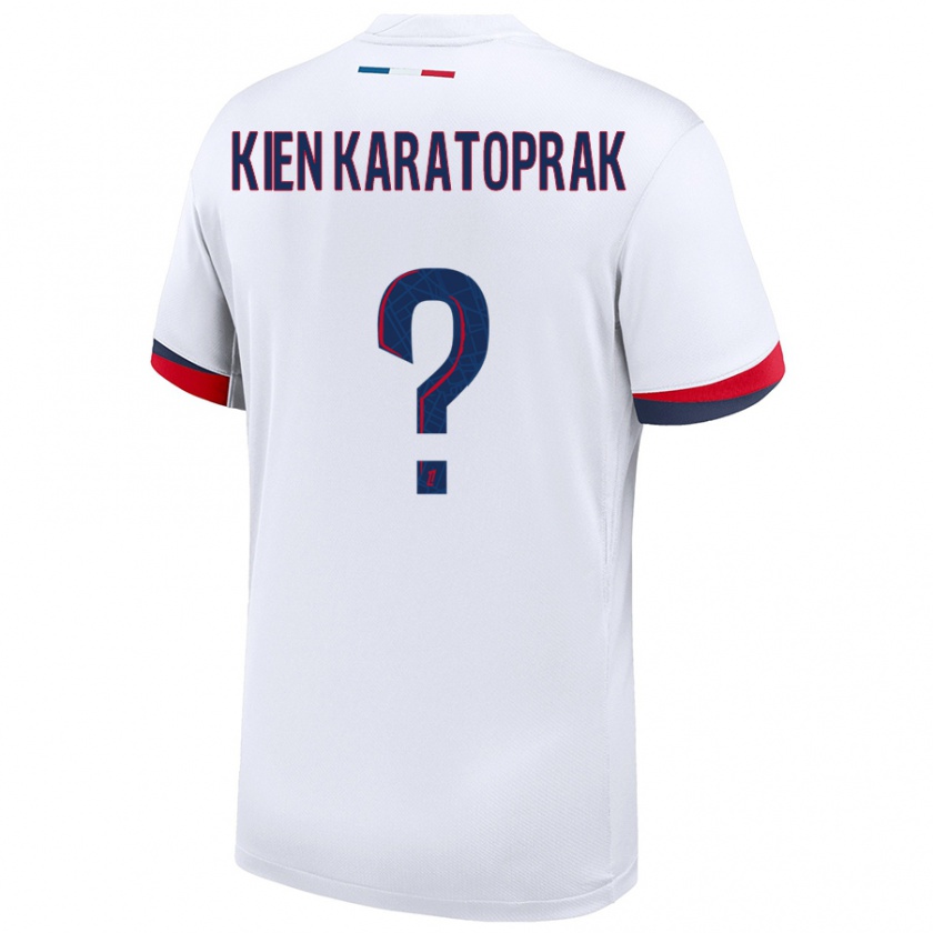 Kandiny Enfant Maillot Kenan Kien Karatoprak #0 Blanc Bleu Rouge Tenues Extérieur 2024/25 T-Shirt