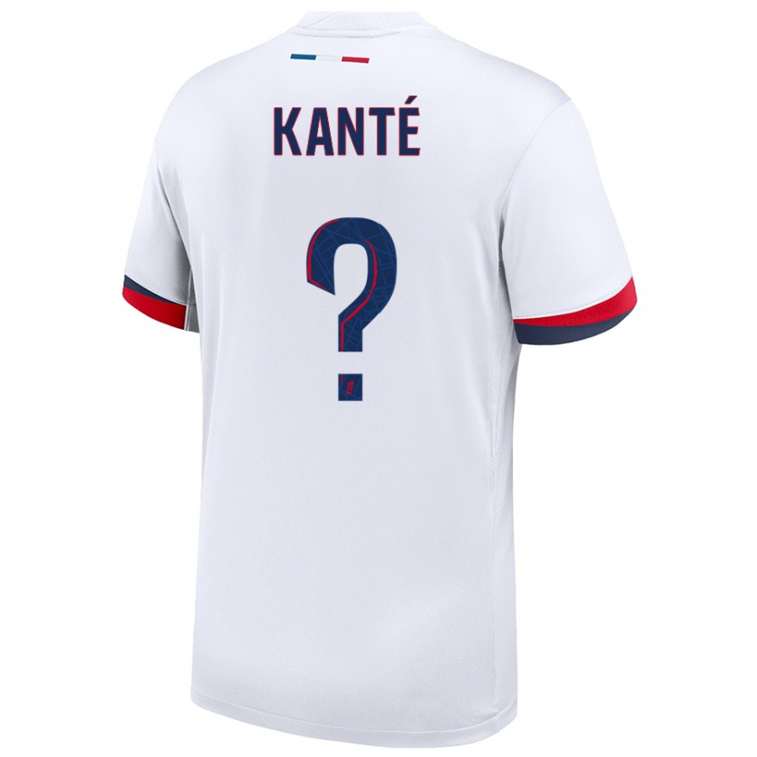 Kandiny Enfant Maillot Nahil Kanté #0 Blanc Bleu Rouge Tenues Extérieur 2024/25 T-Shirt