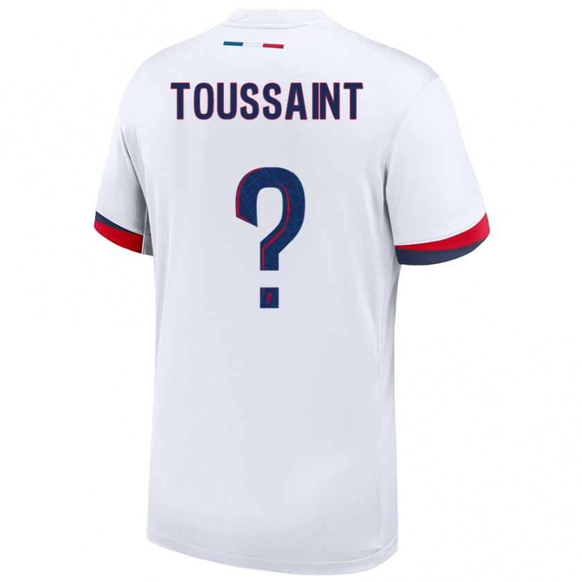 Kandiny Enfant Maillot Océane Toussaint #0 Blanc Bleu Rouge Tenues Extérieur 2024/25 T-Shirt