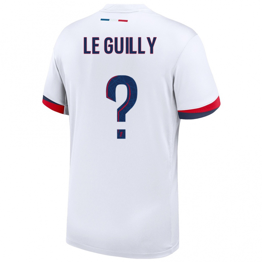 Kandiny Enfant Maillot Eden Le Guilly #0 Blanc Bleu Rouge Tenues Extérieur 2024/25 T-Shirt