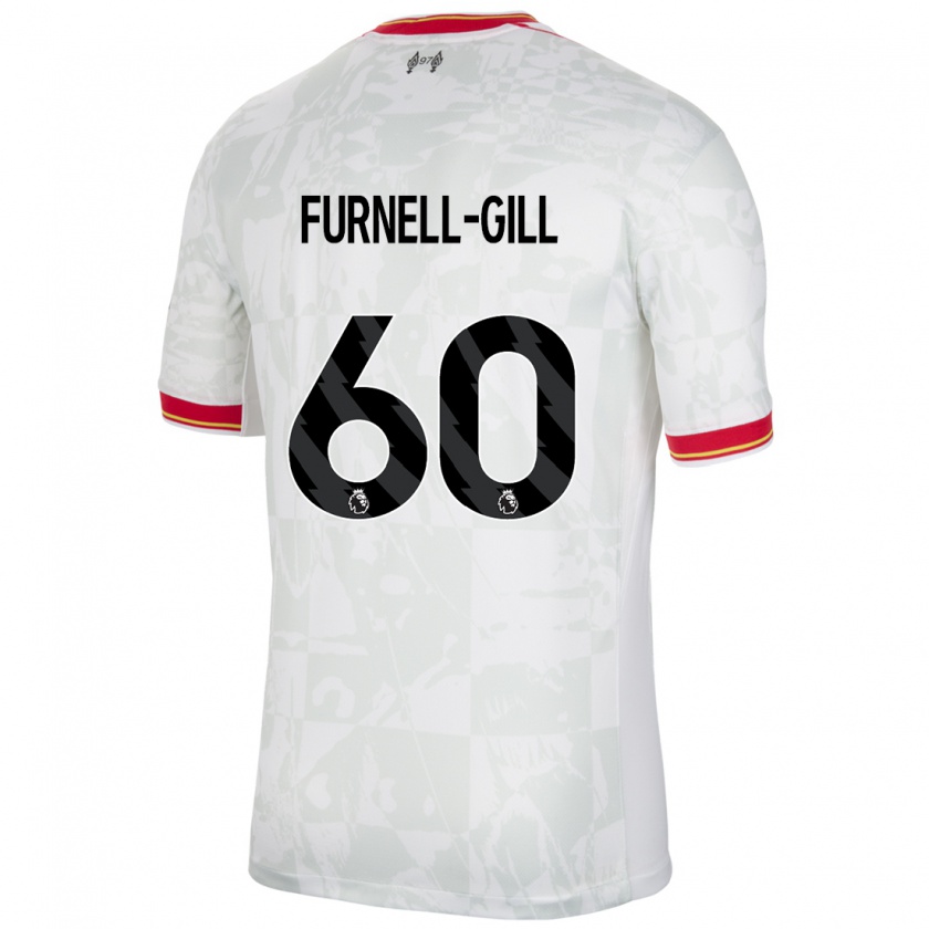 Kandiny Enfant Maillot Luca Furnell-Gill #60 Blanc Rouge Noir Troisieme 2024/25 T-Shirt