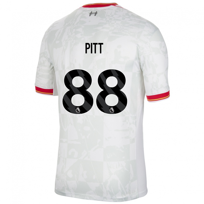 Kandiny Enfant Maillot Lucas Pitt #88 Blanc Rouge Noir Troisieme 2024/25 T-Shirt