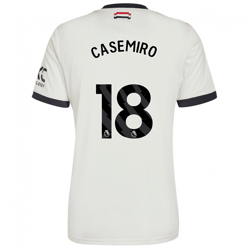 Kandiny Enfant Maillot Casemiro #18 Blanc Cassé Troisieme 2024/25 T-Shirt