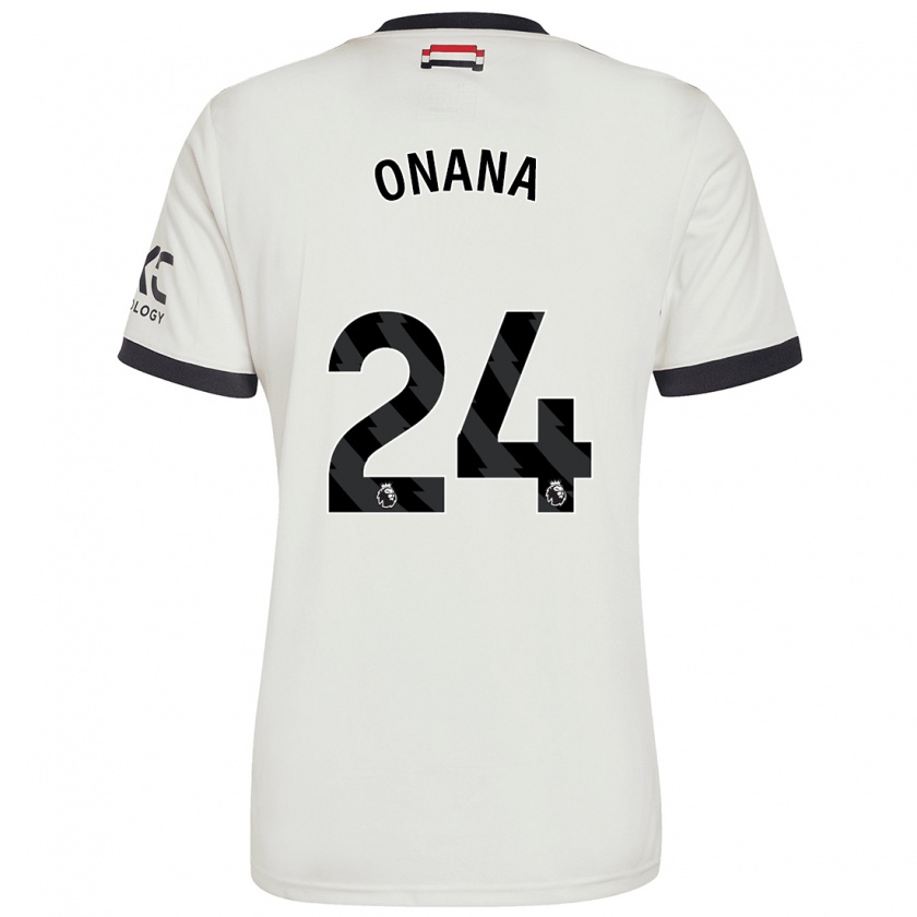 Kandiny Enfant Maillot André Onana #24 Blanc Cassé Troisieme 2024/25 T-Shirt