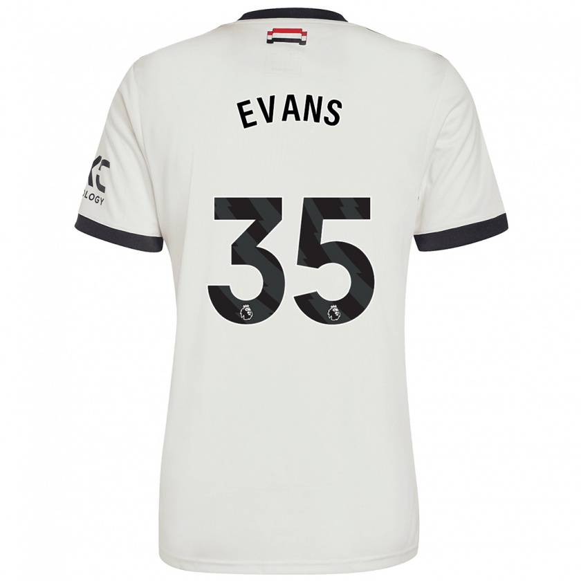 Kandiny Enfant Maillot Jonny Evans #35 Blanc Cassé Troisieme 2024/25 T-Shirt