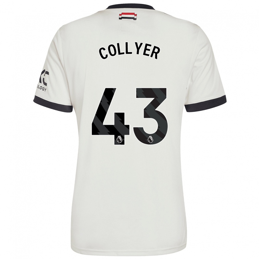 Kandiny Enfant Maillot Toby Collyer #43 Blanc Cassé Troisieme 2024/25 T-Shirt