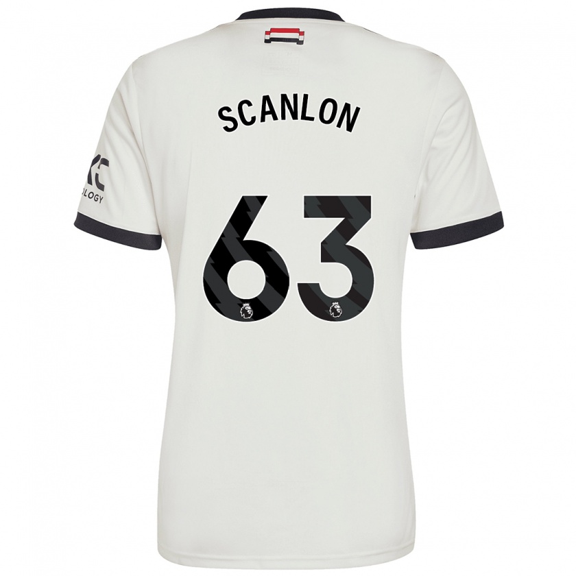 Kandiny Enfant Maillot James Scanlon #63 Blanc Cassé Troisieme 2024/25 T-Shirt