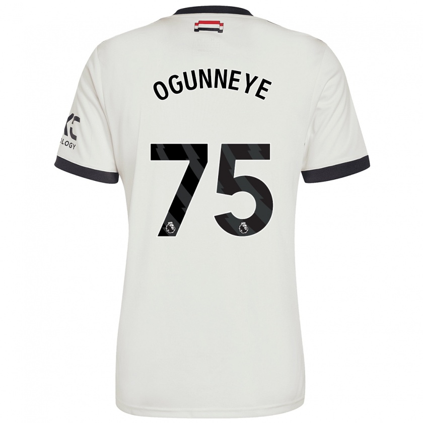 Kandiny Enfant Maillot Habeeb Ogunneye #75 Blanc Cassé Troisieme 2024/25 T-Shirt