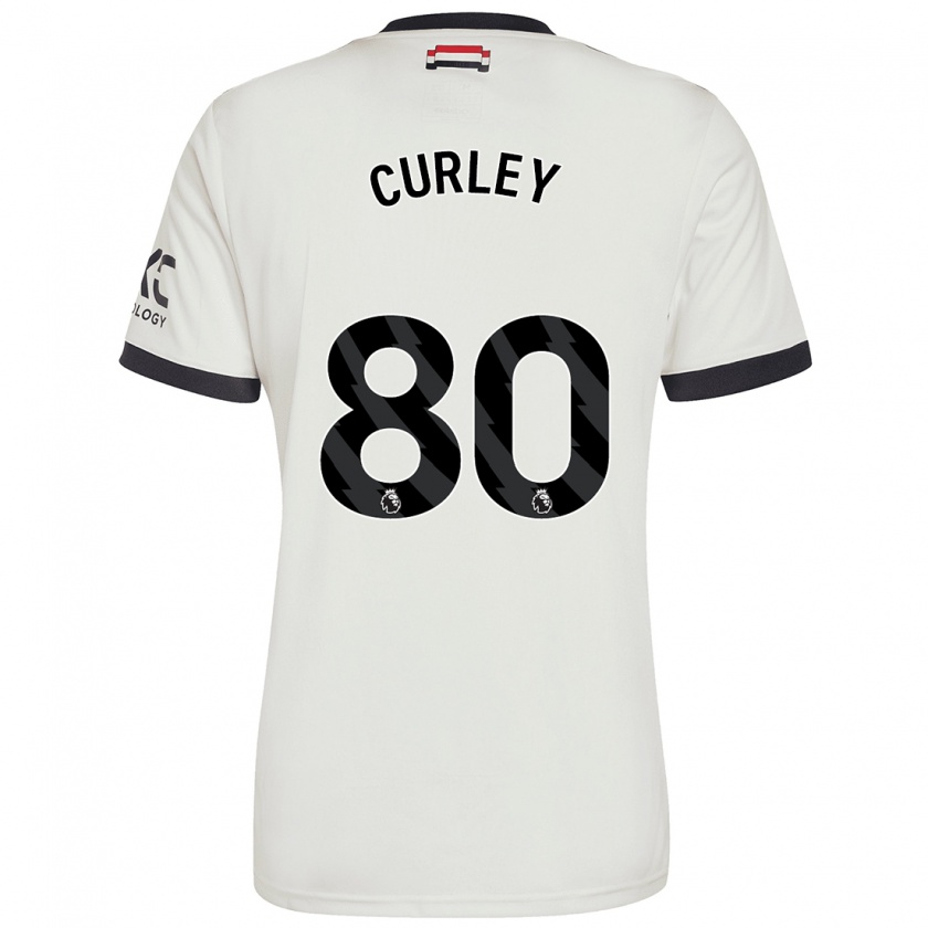 Kandiny Enfant Maillot Ruben Curley #80 Blanc Cassé Troisieme 2024/25 T-Shirt