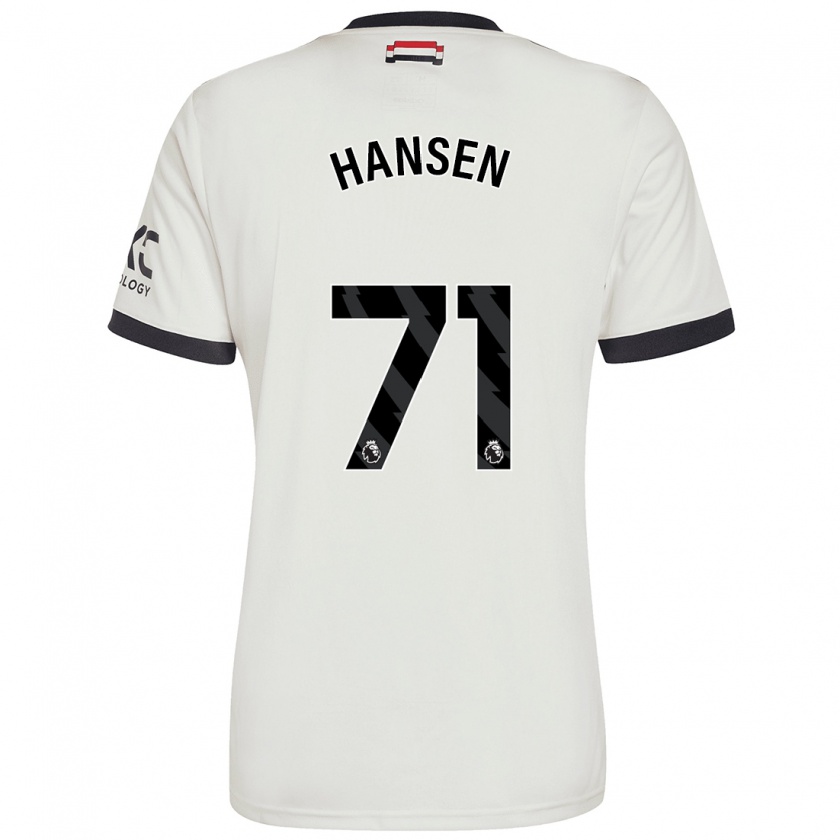 Kandiny Enfant Maillot Isak Hansen-Aaroen #71 Blanc Cassé Troisieme 2024/25 T-Shirt