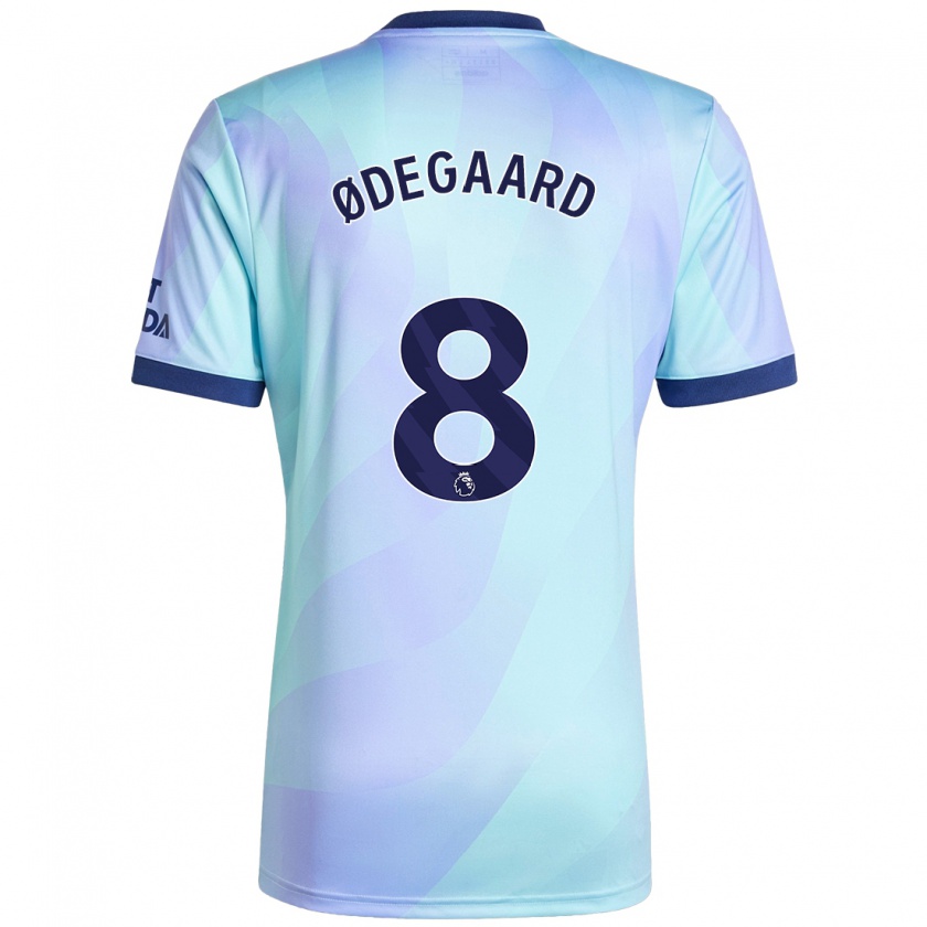 Kandiny Enfant Maillot Martin Ødegaard #8 Aqua Troisieme 2024/25 T-Shirt