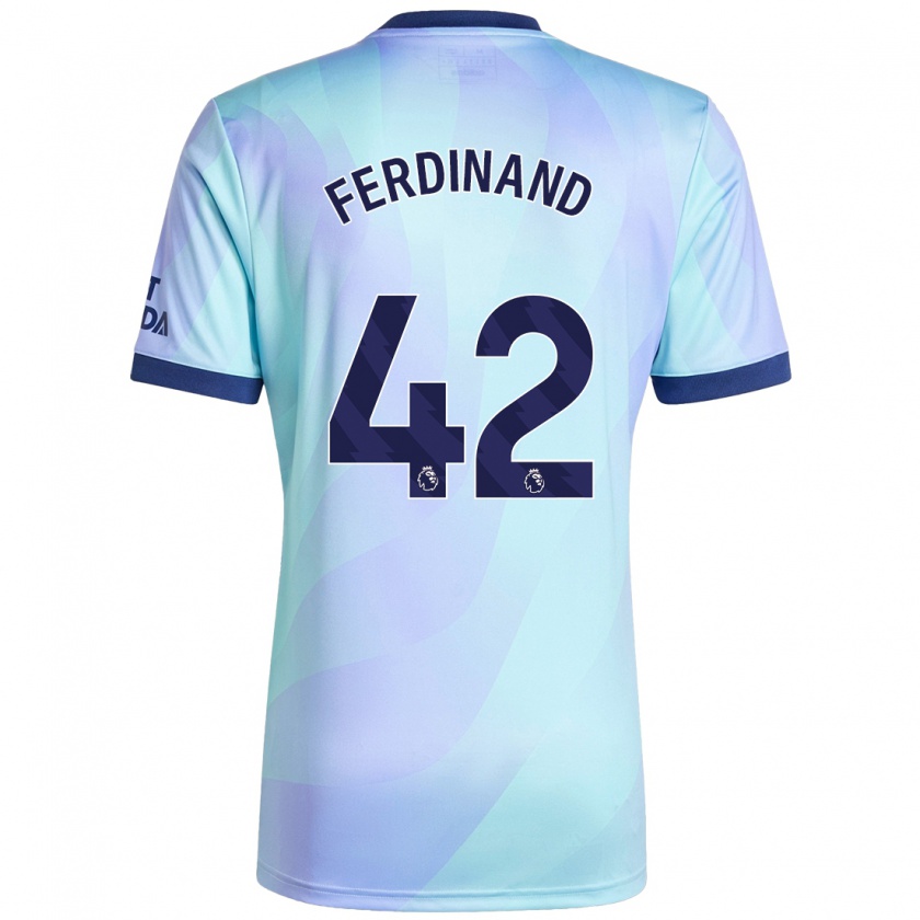 Kandiny Enfant Maillot Seb Ferdinand #42 Aqua Troisieme 2024/25 T-Shirt