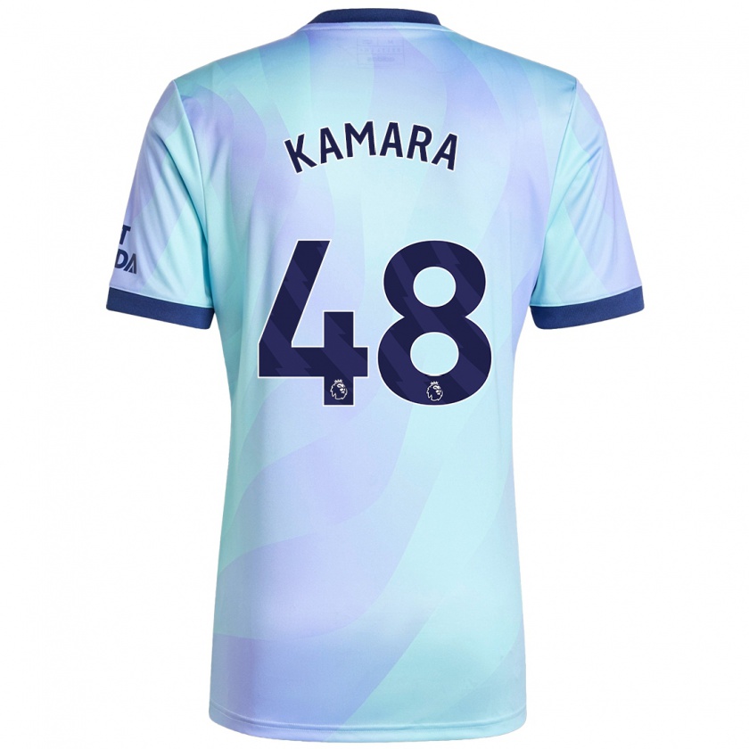 Kandiny Enfant Maillot Osman Kamara #48 Aqua Troisieme 2024/25 T-Shirt