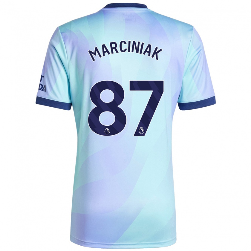 Kandiny Enfant Maillot Alex Marciniak #87 Aqua Troisieme 2024/25 T-Shirt