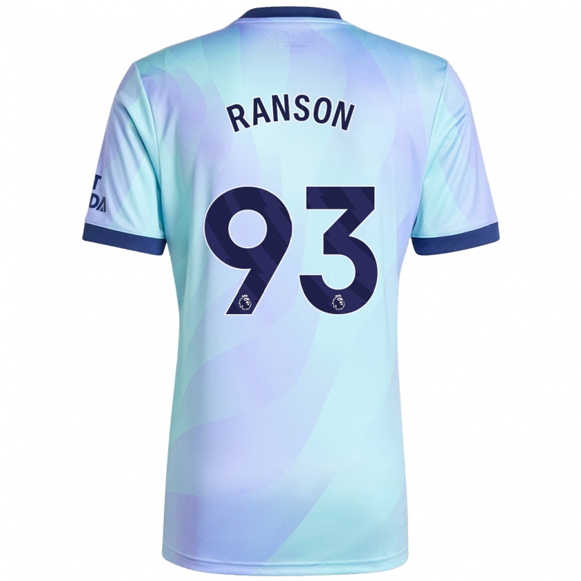 Kandiny Enfant Maillot Khari Ranson #93 Aqua Troisieme 2024/25 T-Shirt