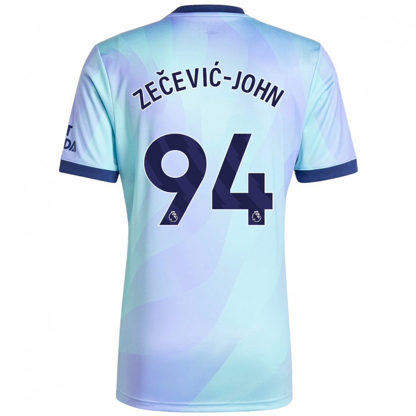 Kandiny Enfant Maillot Louis Zečević-John #94 Aqua Troisieme 2024/25 T-Shirt