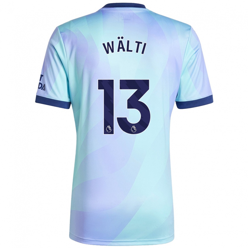 Kandiny Enfant Maillot Lia Wälti #13 Aqua Troisieme 2024/25 T-Shirt