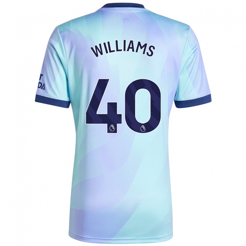 Kandiny Enfant Maillot Naomi Williams #40 Aqua Troisieme 2024/25 T-Shirt