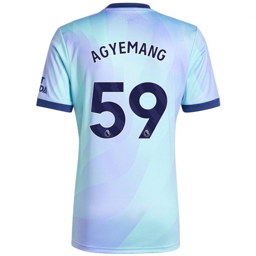 Kandiny Enfant Maillot Michelle Agyemang #59 Aqua Troisieme 2024/25 T-Shirt