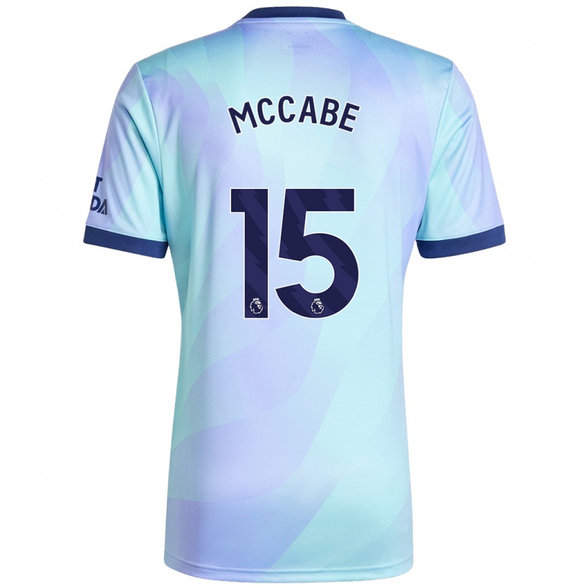 Kandiny Enfant Maillot Katie Mccabe #15 Aqua Troisieme 2024/25 T-Shirt