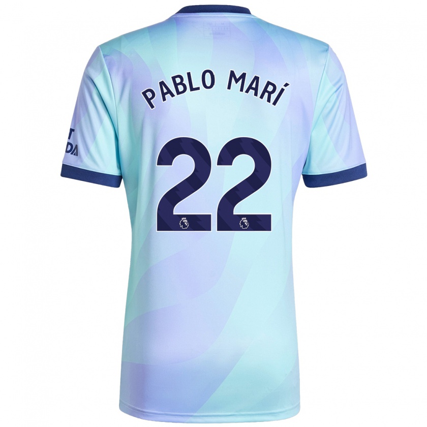 Kandiny Enfant Maillot Pablo Mari #22 Aqua Troisieme 2024/25 T-Shirt