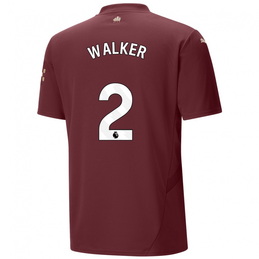 Kandiny Enfant Maillot Kyle Walker #2 Marron Troisieme 2024/25 T-Shirt