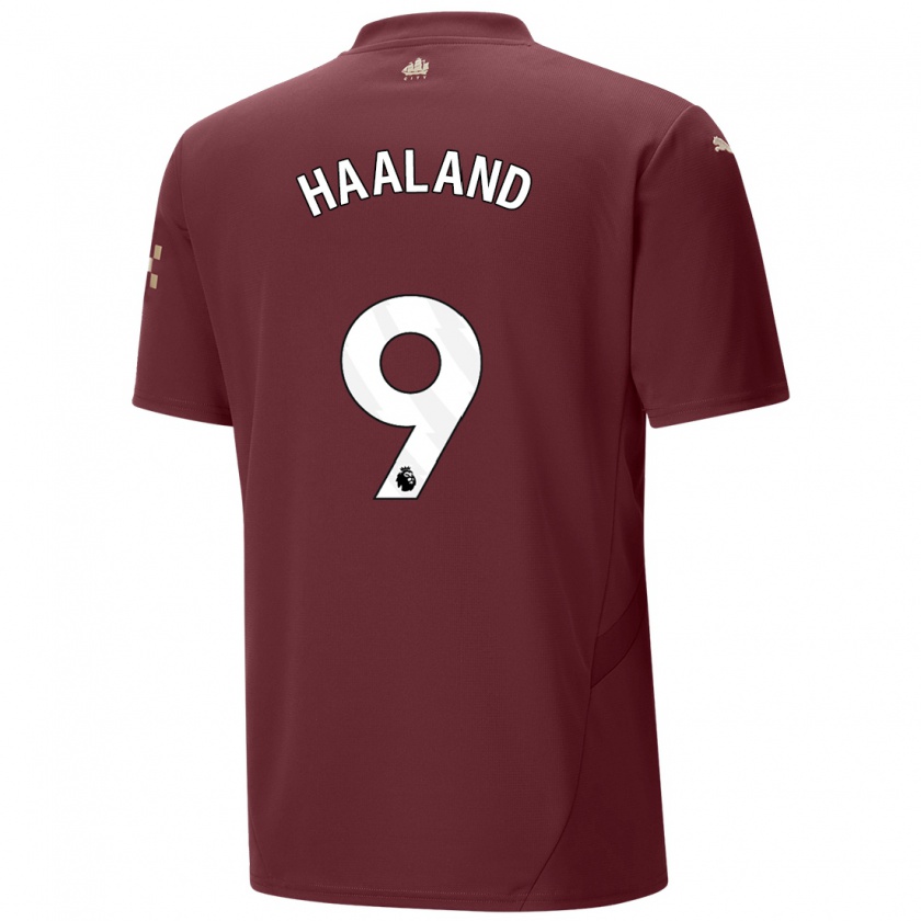 Kandiny Enfant Maillot Erling Haaland #9 Marron Troisieme 2024/25 T-Shirt