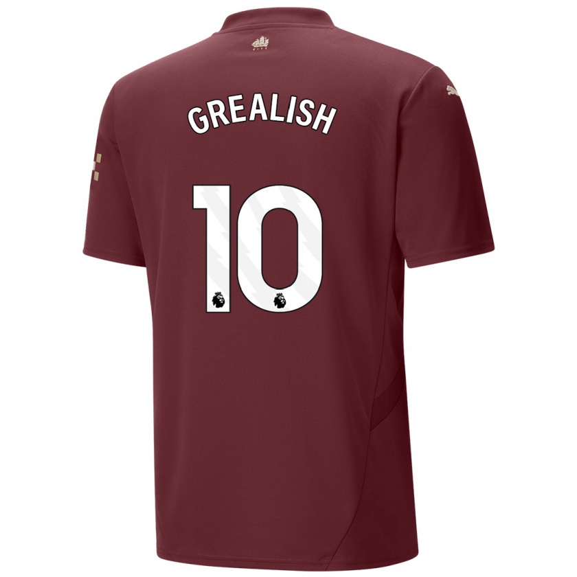 Kandiny Enfant Maillot Jack Grealish #10 Marron Troisieme 2024/25 T-Shirt