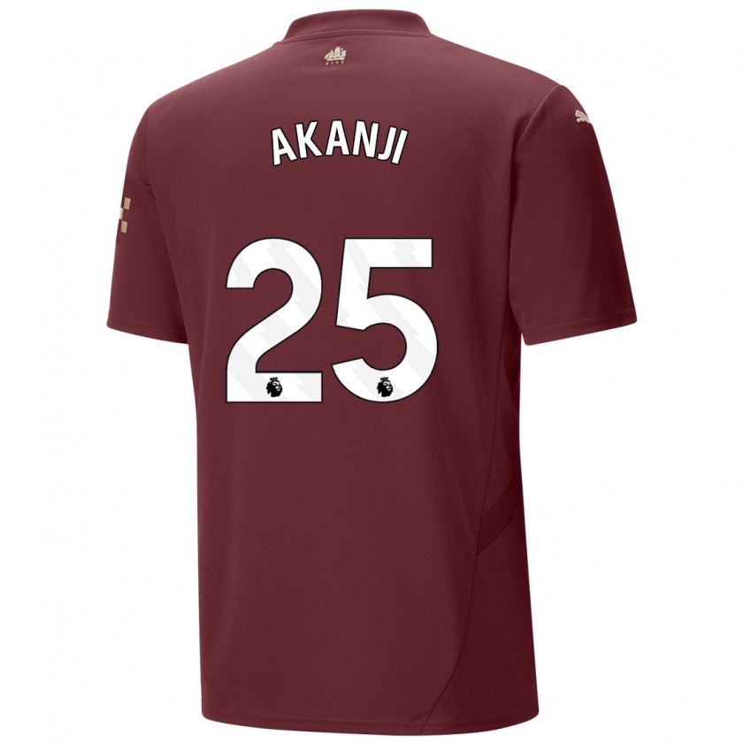 Kandiny Enfant Maillot Manuel Akanji #25 Marron Troisieme 2024/25 T-Shirt