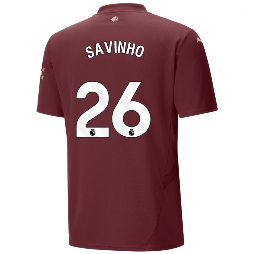 Kandiny Enfant Maillot Savinho #26 Marron Troisieme 2024/25 T-Shirt