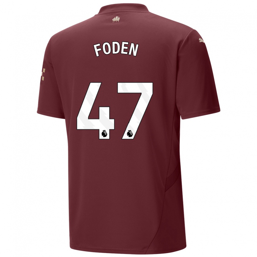 Kandiny Enfant Maillot Phil Foden #47 Marron Troisieme 2024/25 T-Shirt