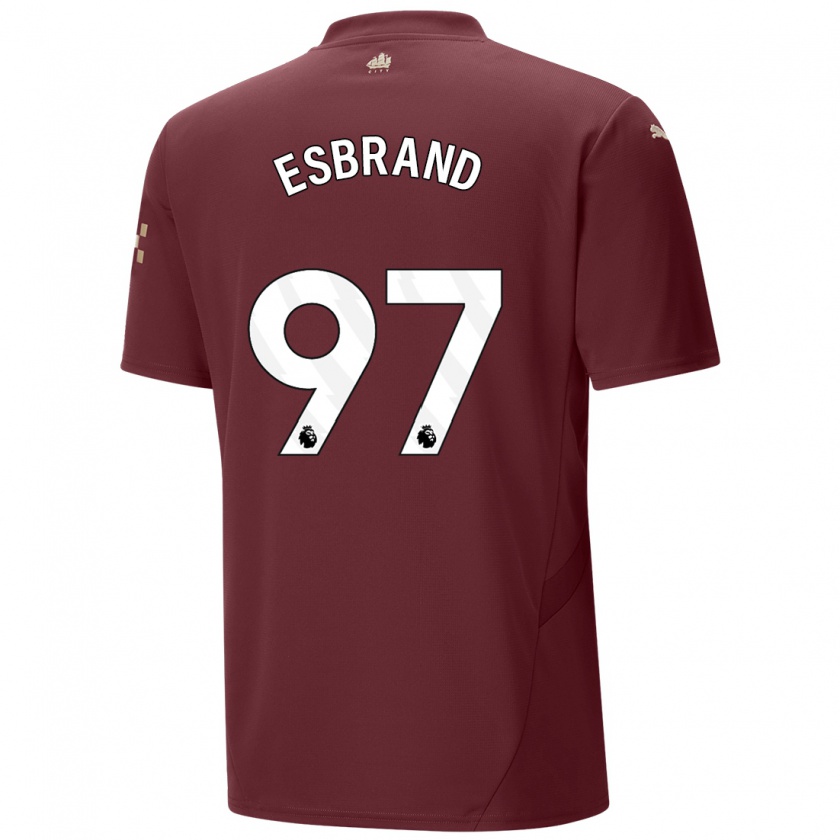 Kandiny Enfant Maillot Josh Wilson-Esbrand #97 Marron Troisieme 2024/25 T-Shirt