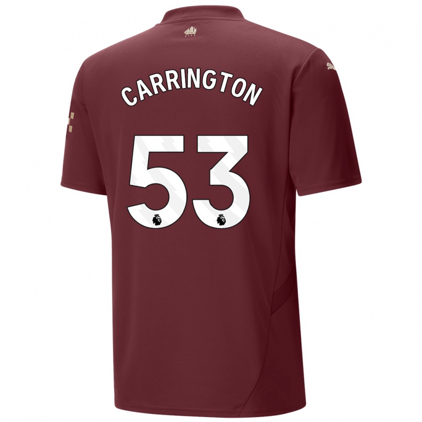 Kandiny Enfant Maillot Ezra Carrington #53 Marron Troisieme 2024/25 T-Shirt