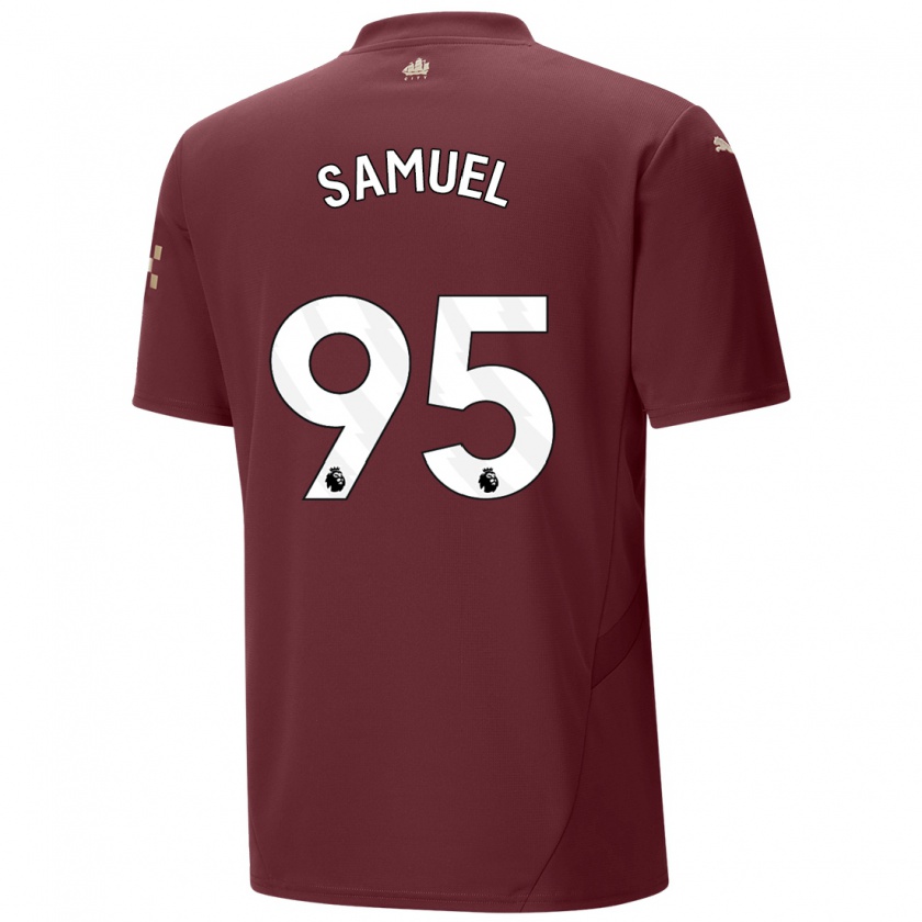 Kandiny Enfant Maillot Lakyle Samuel #95 Marron Troisieme 2024/25 T-Shirt